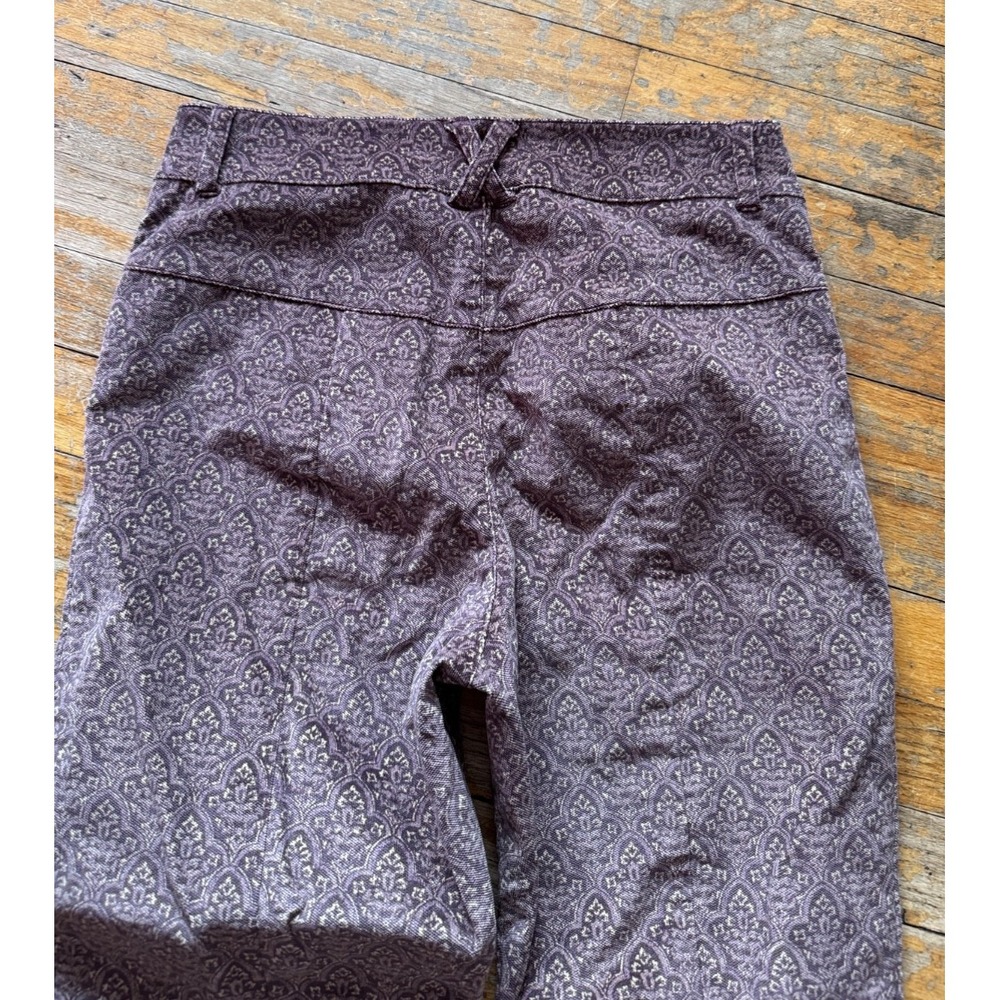 NWOT- Free People - City Line Slim Pants $178 SIZE 8 -Chocolate Combo High-Rise - Picture 4 of 7
